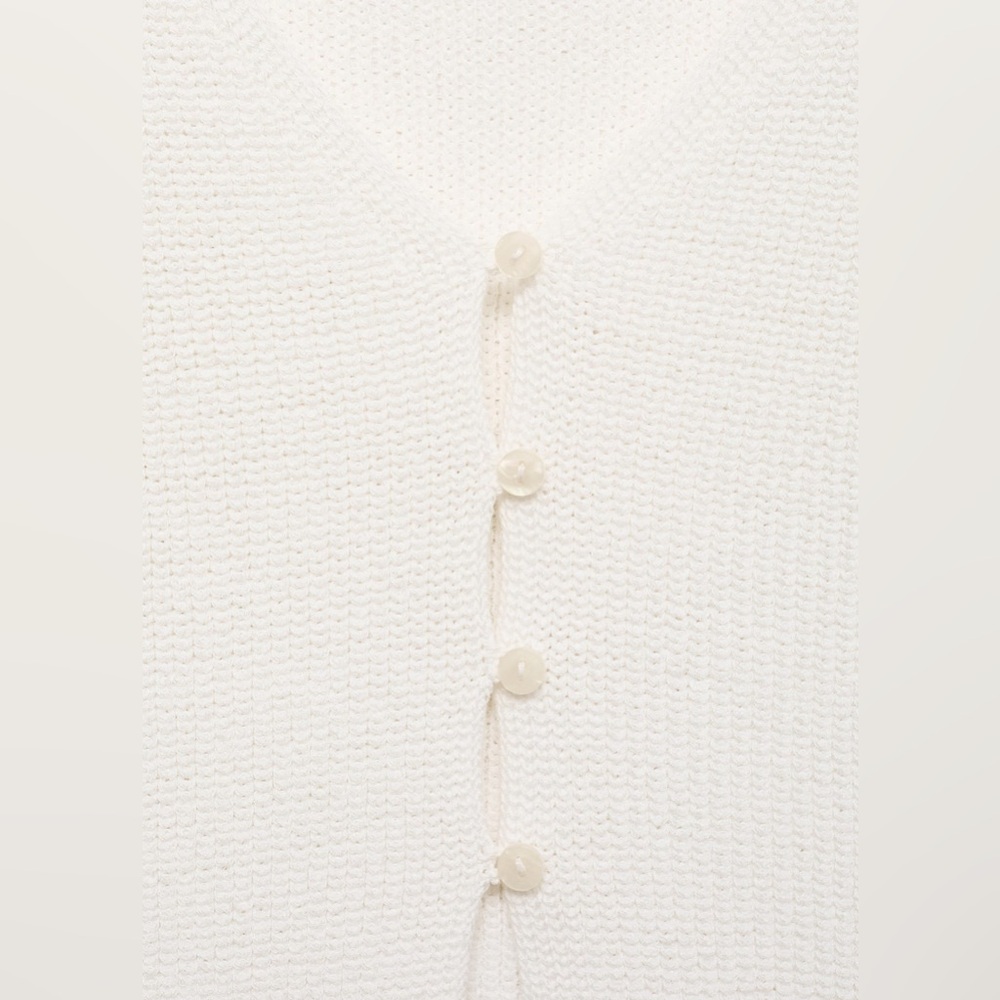 Mango knit Sleeveless button Top fits s/xs - Picture 7 of 7